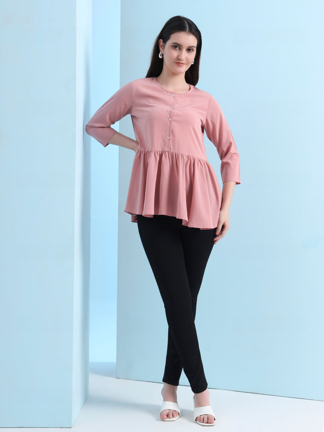 casual raglan sleeves solid women top 2