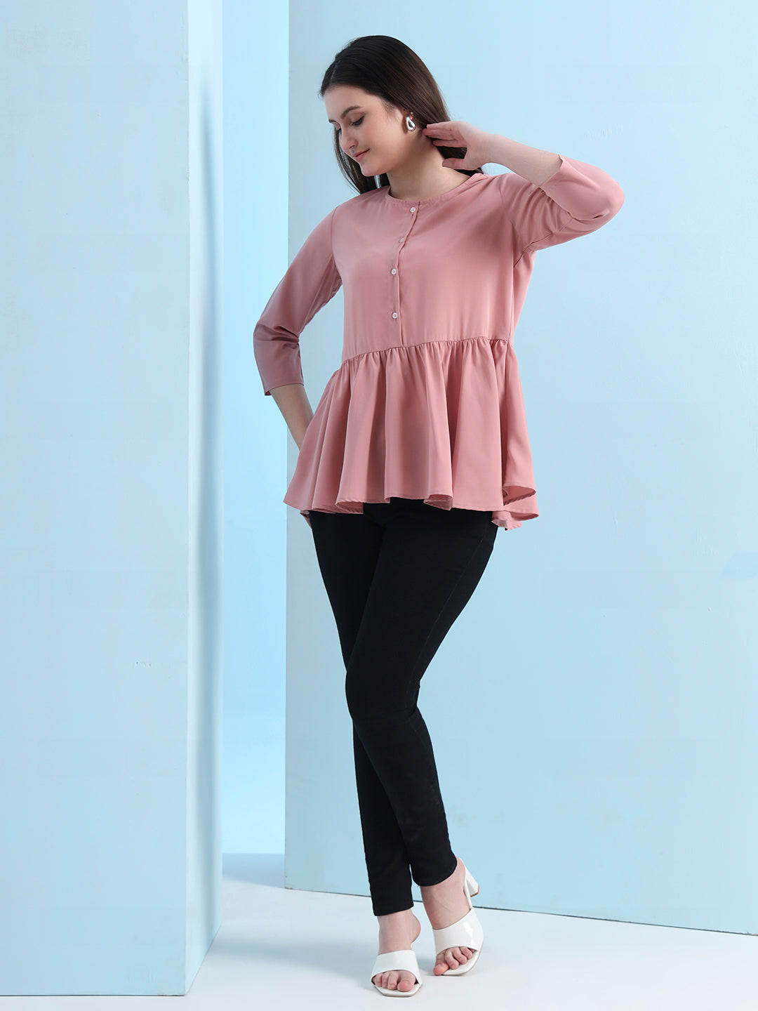 casual raglan sleeves solid women top 2