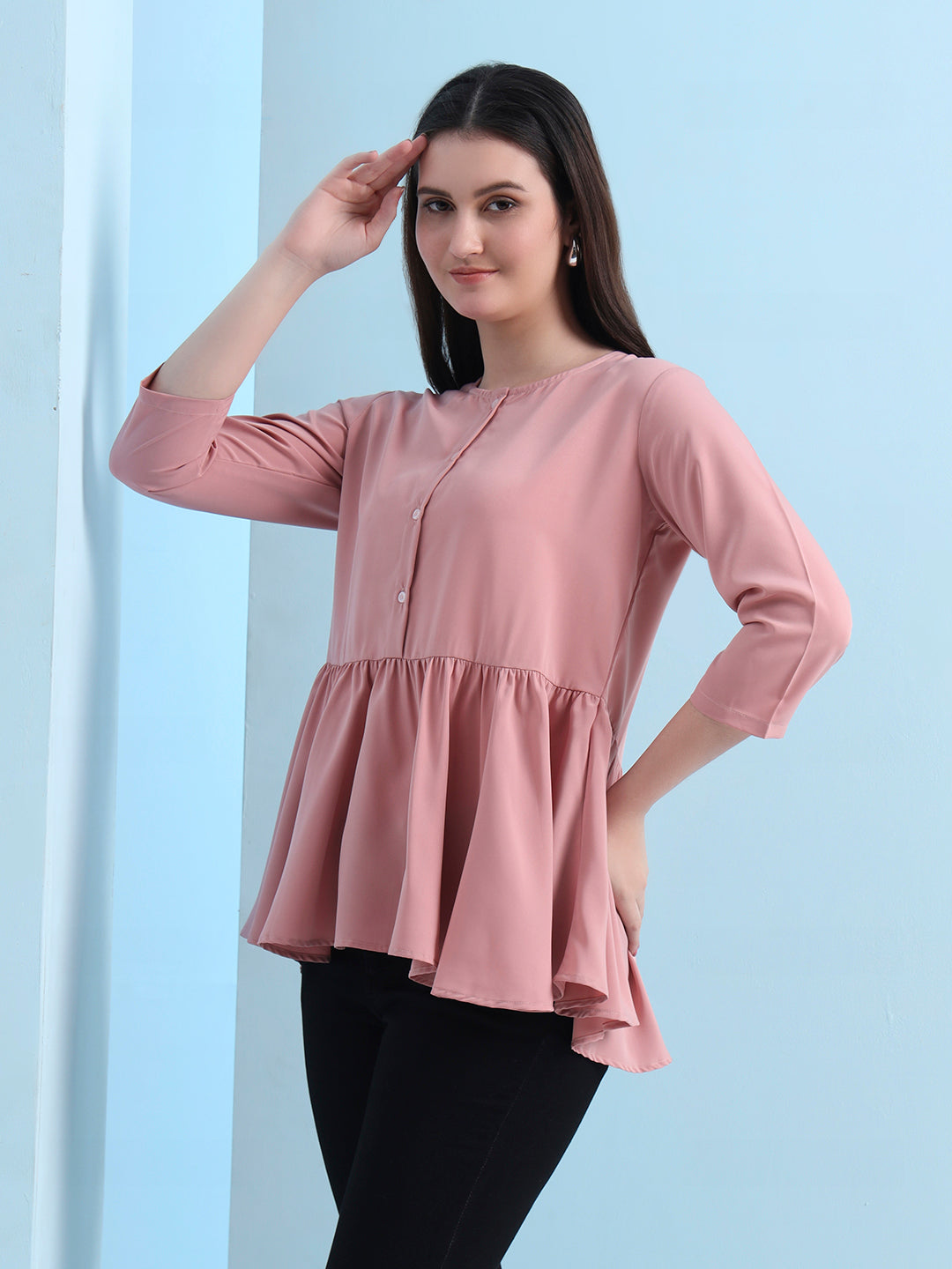 casual raglan sleeves solid women top 2