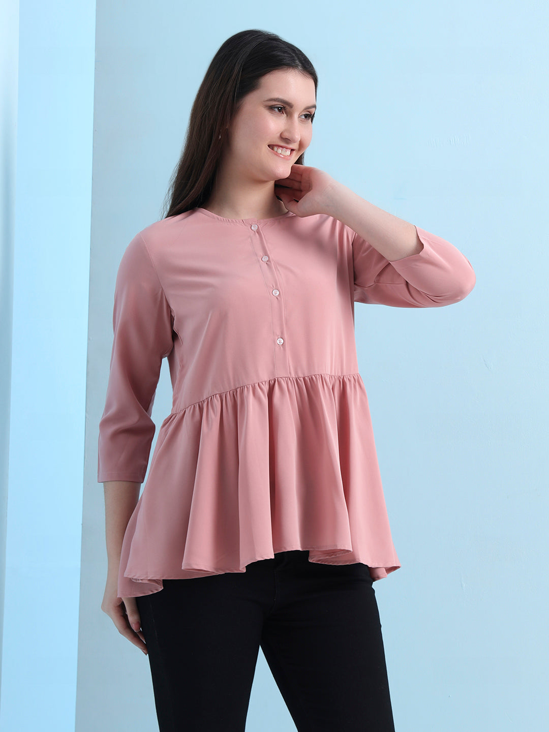 casual raglan sleeves solid women top 2