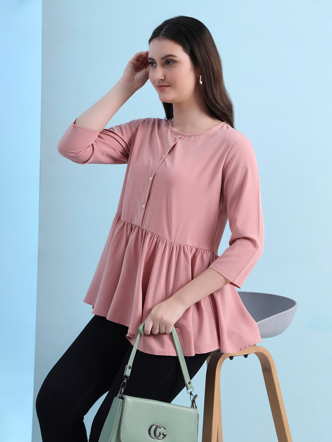 casual raglan sleeves solid women top 2