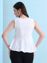 casual sleeveless solid women top