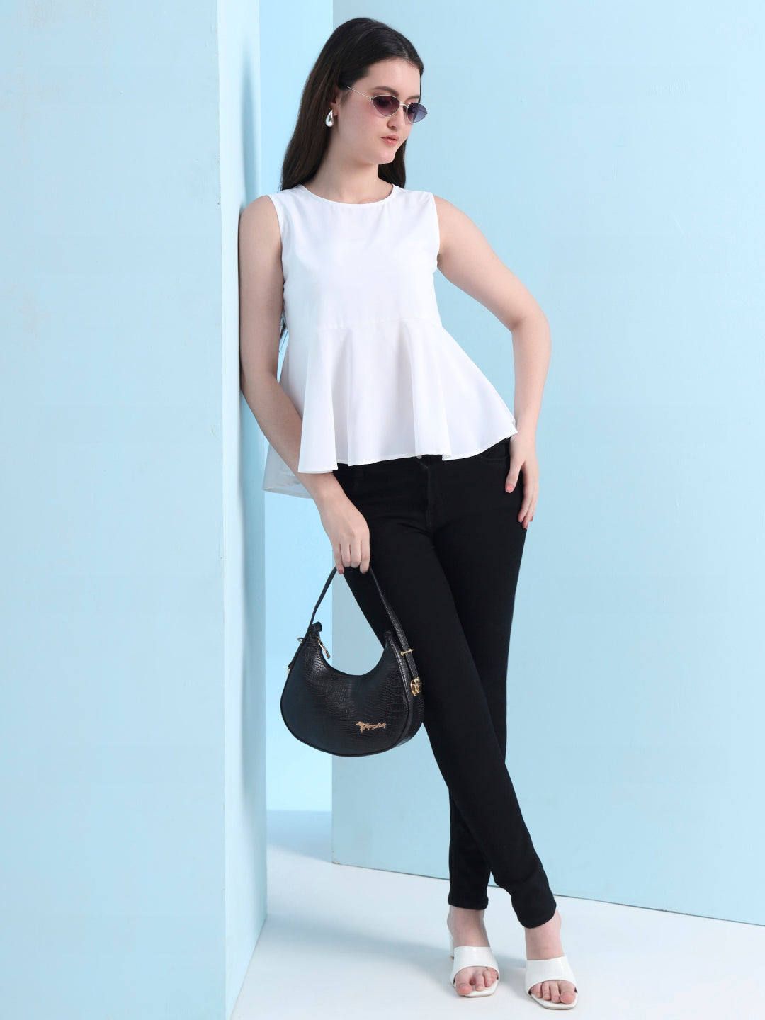 casual sleeveless solid women top