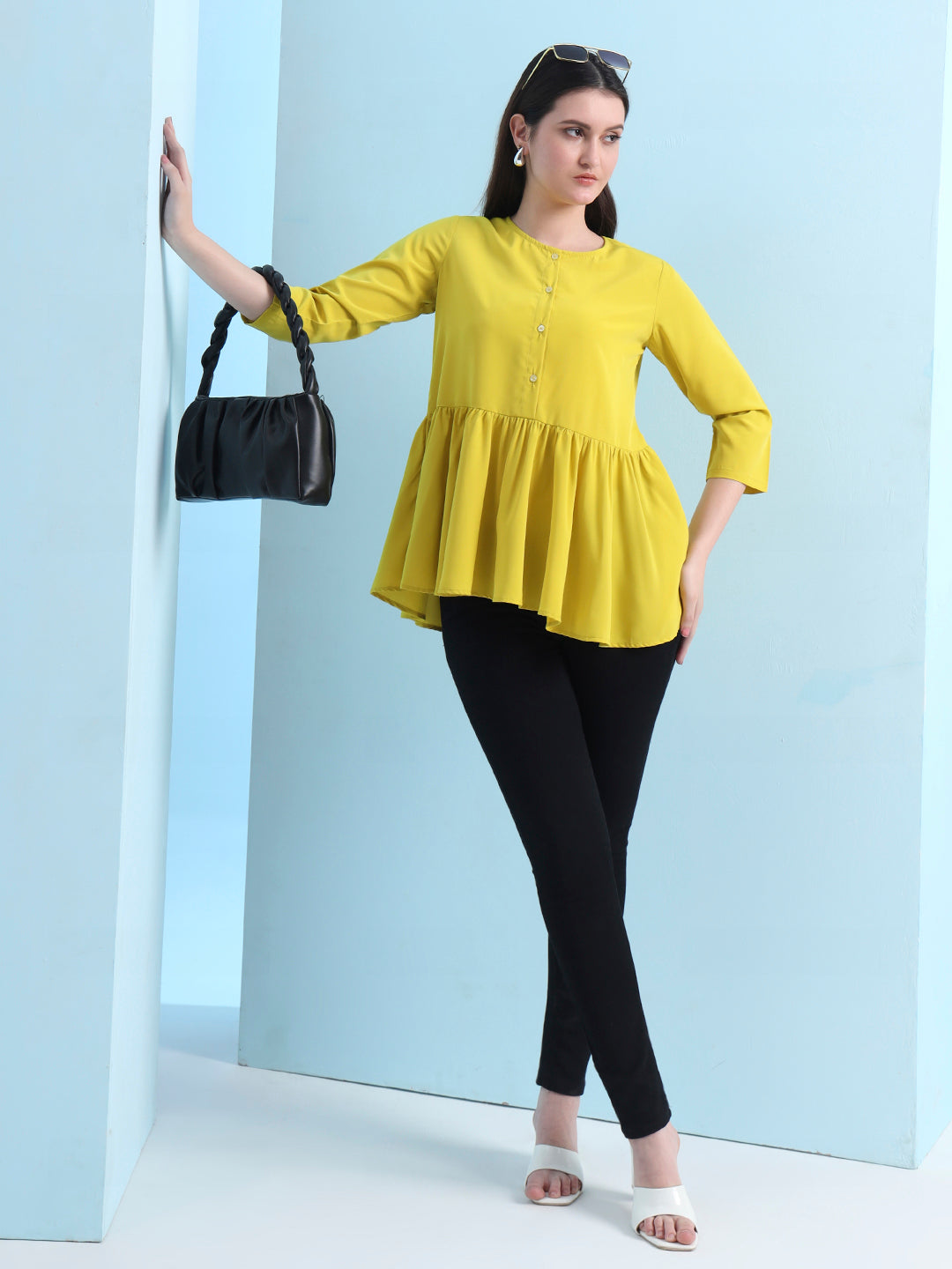 casual raglan sleeves solid women top 2