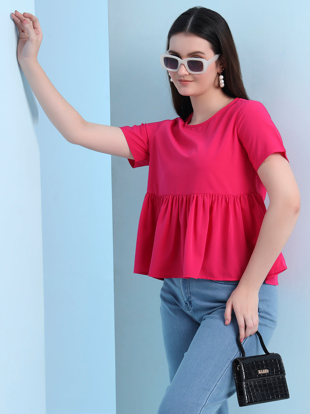 casual raglan sleeves solid women top 8