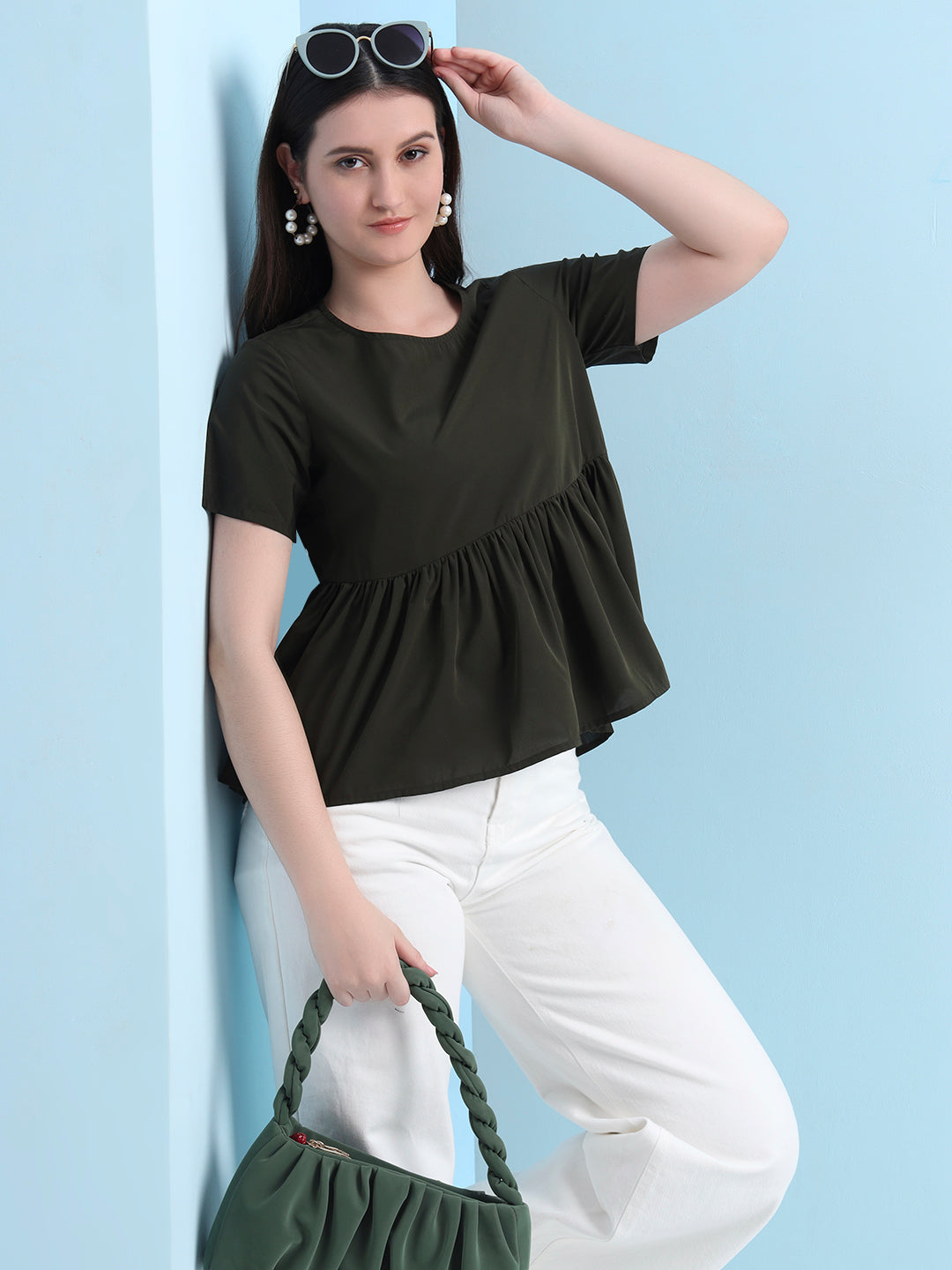 casual raglan sleeves solid women top 8