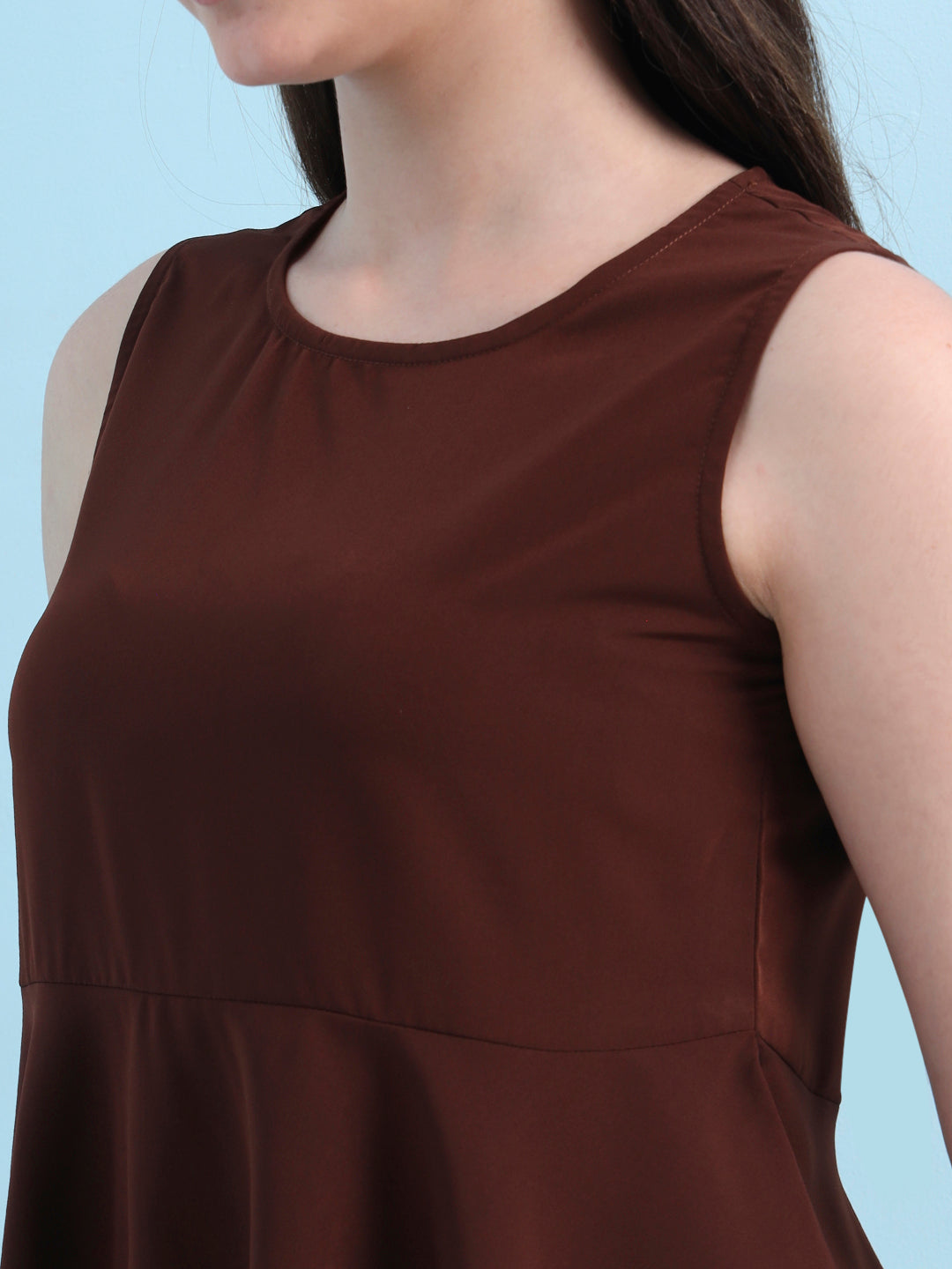 casual sleeveless solid women top