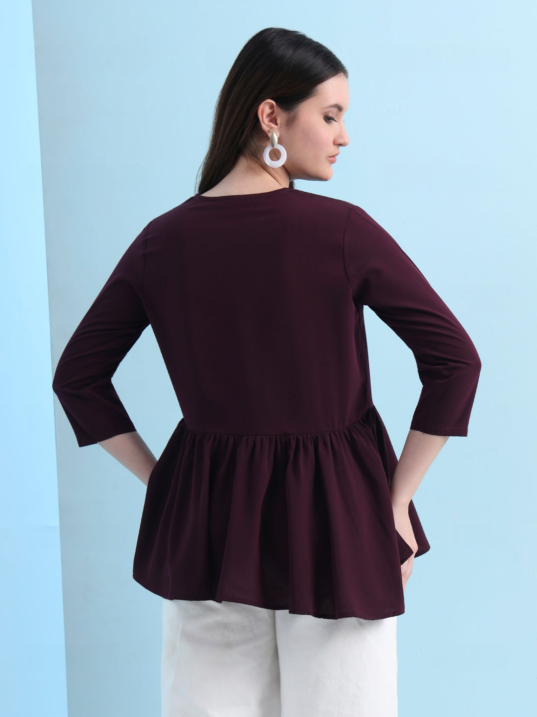 casual raglan sleeves solid women top 2