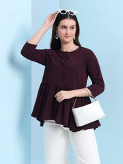 casual raglan sleeves solid women top 2