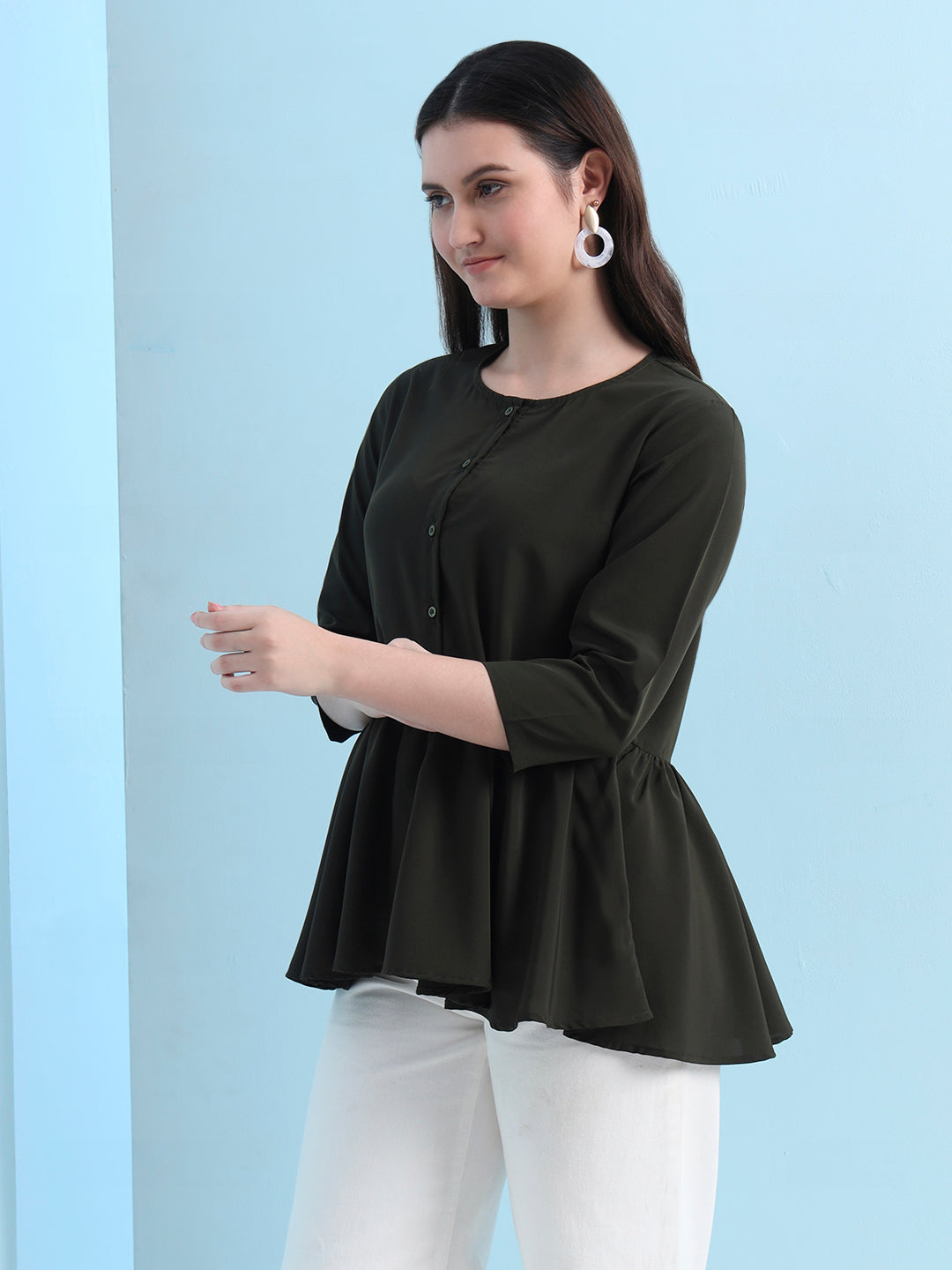 casual raglan sleeves solid women top 2