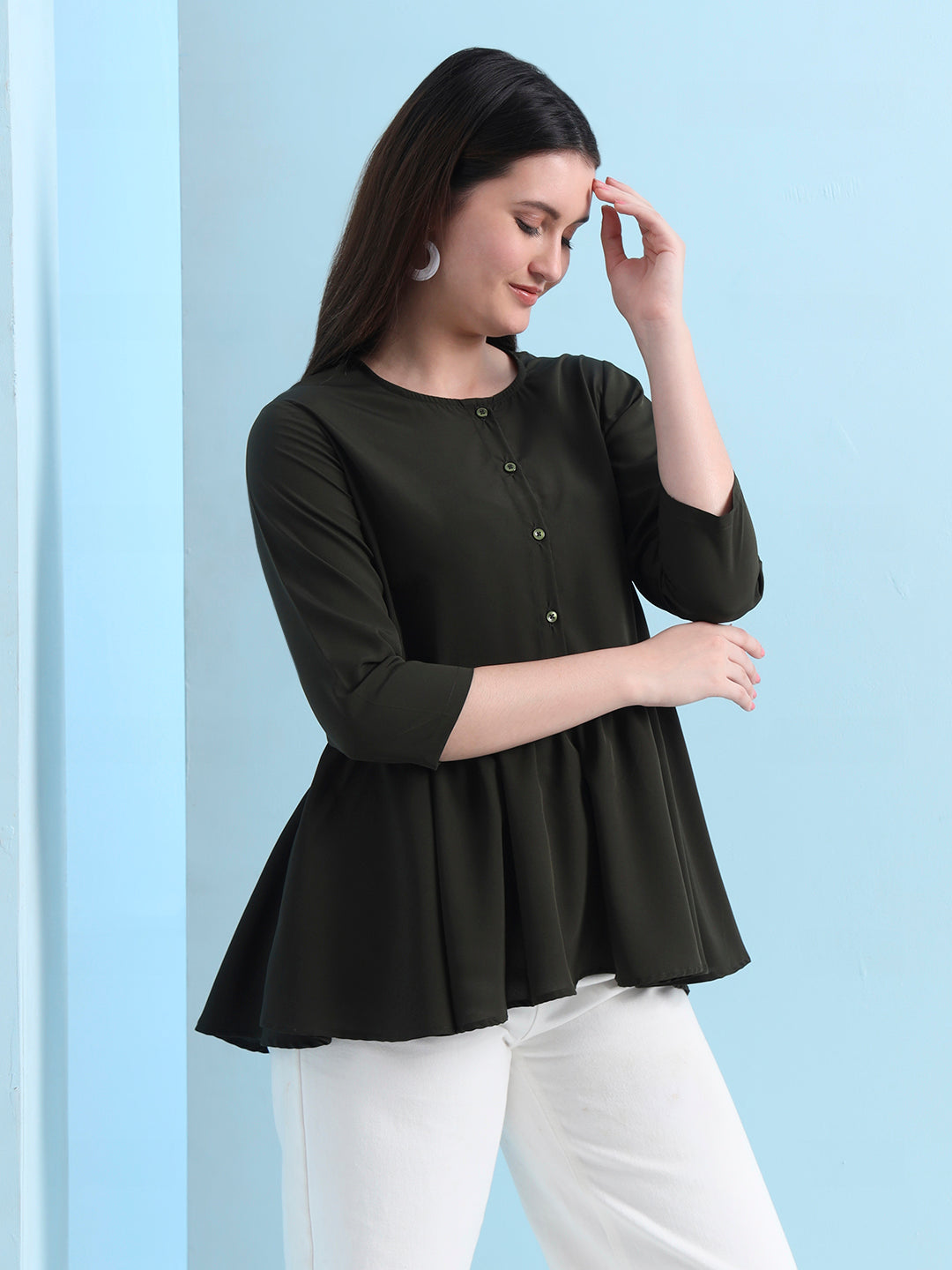 casual raglan sleeves solid women top 2
