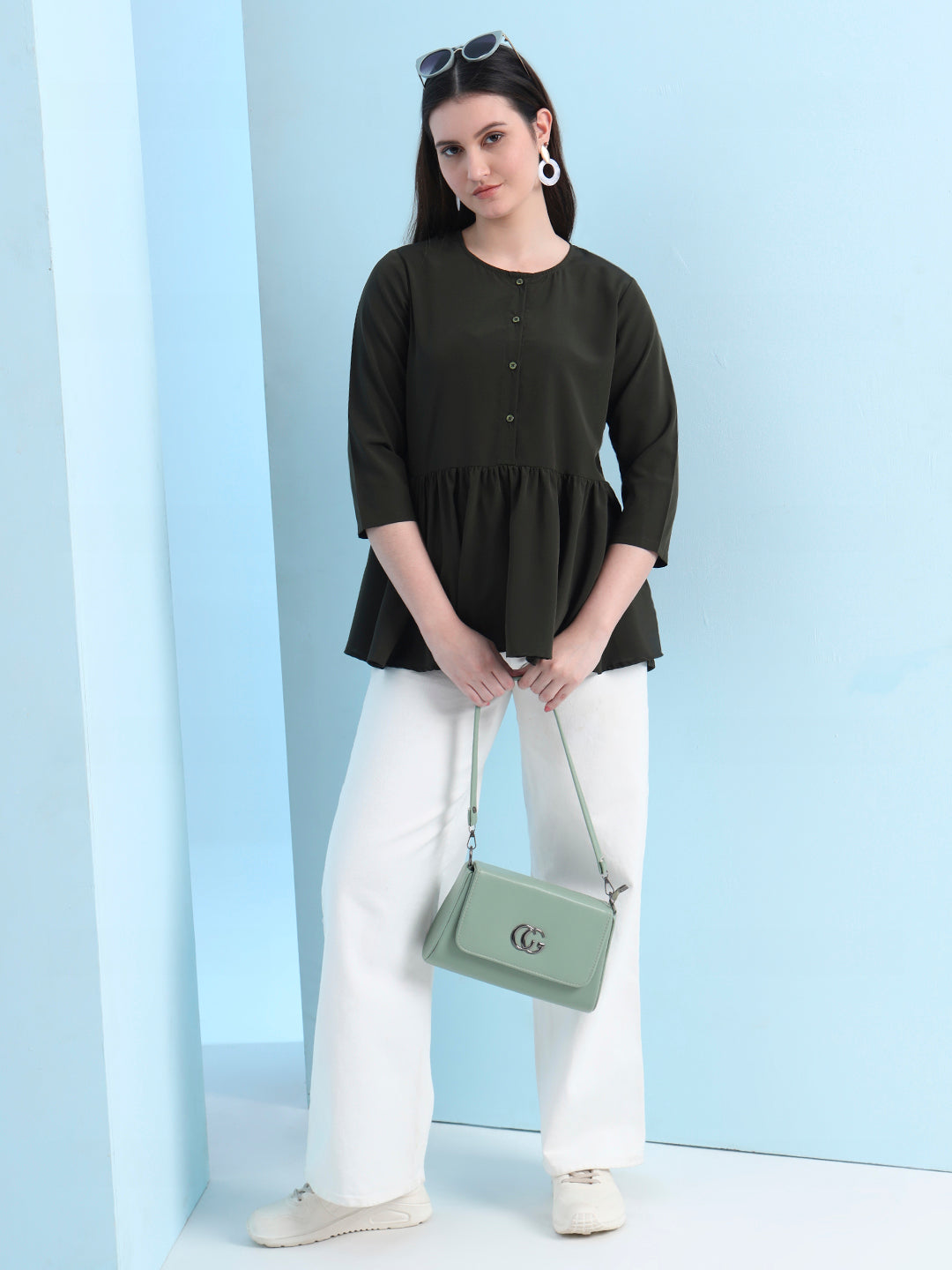 casual raglan sleeves solid women top 2