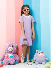 athena green solid lace dress