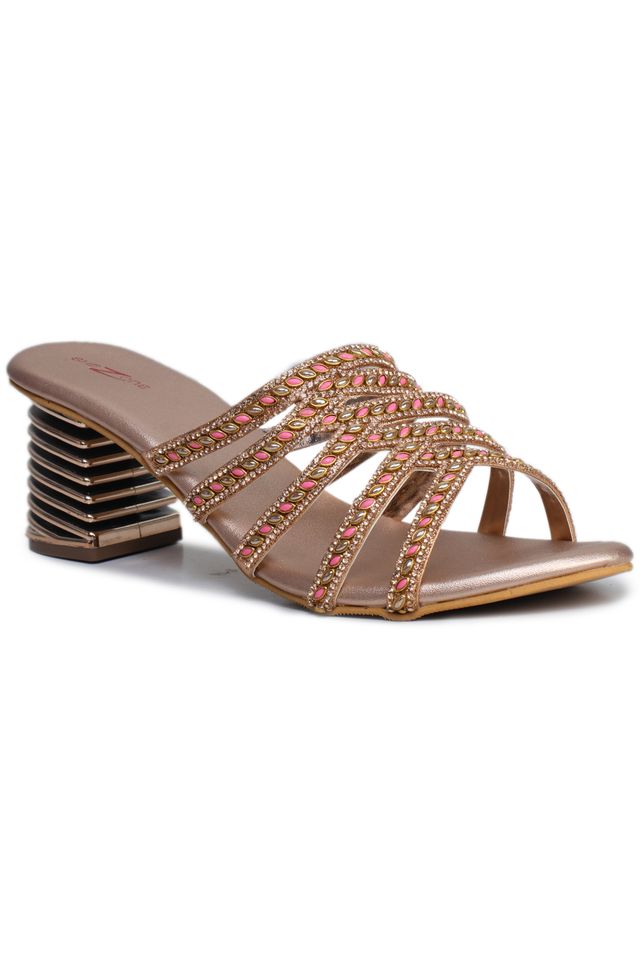 Fashion Open Back Sandal 2 inches Block Heels