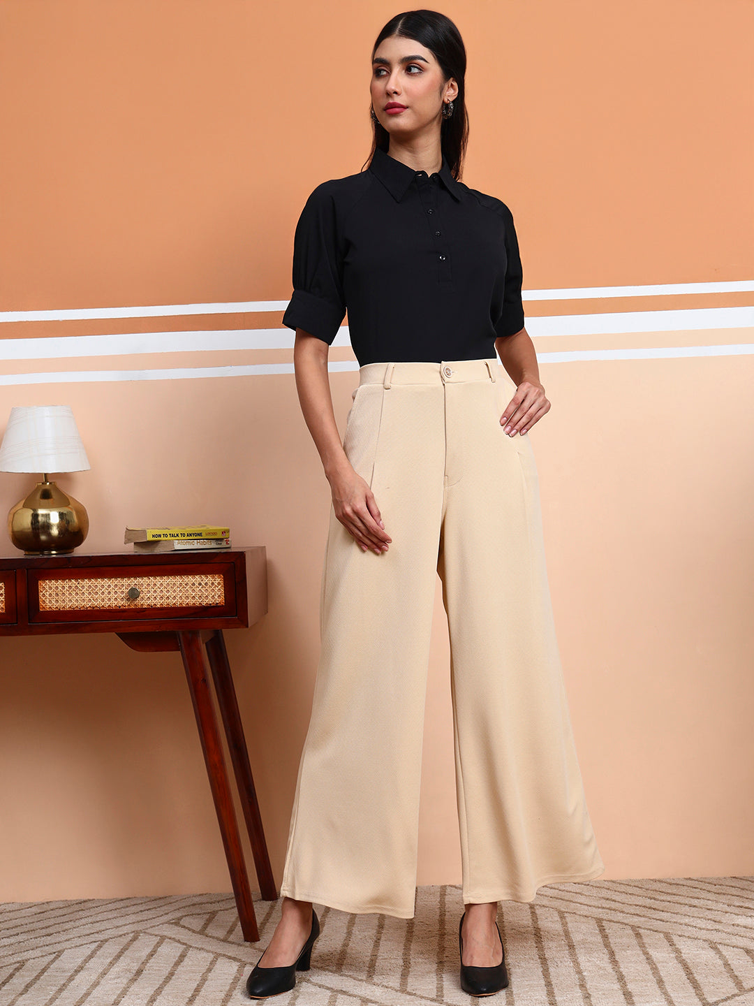 women flared fit trousers copy 1