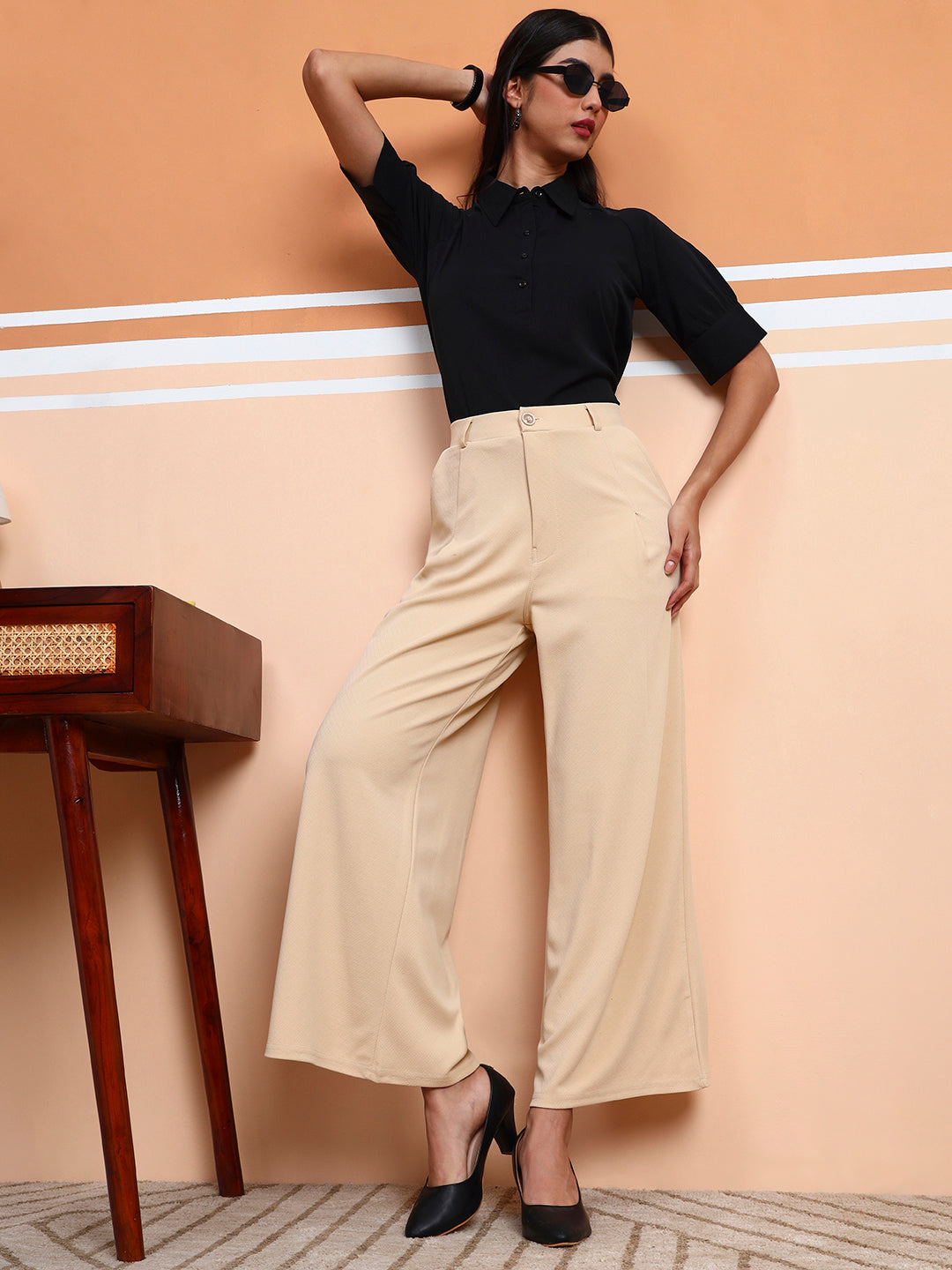 women flared fit trousers copy 1