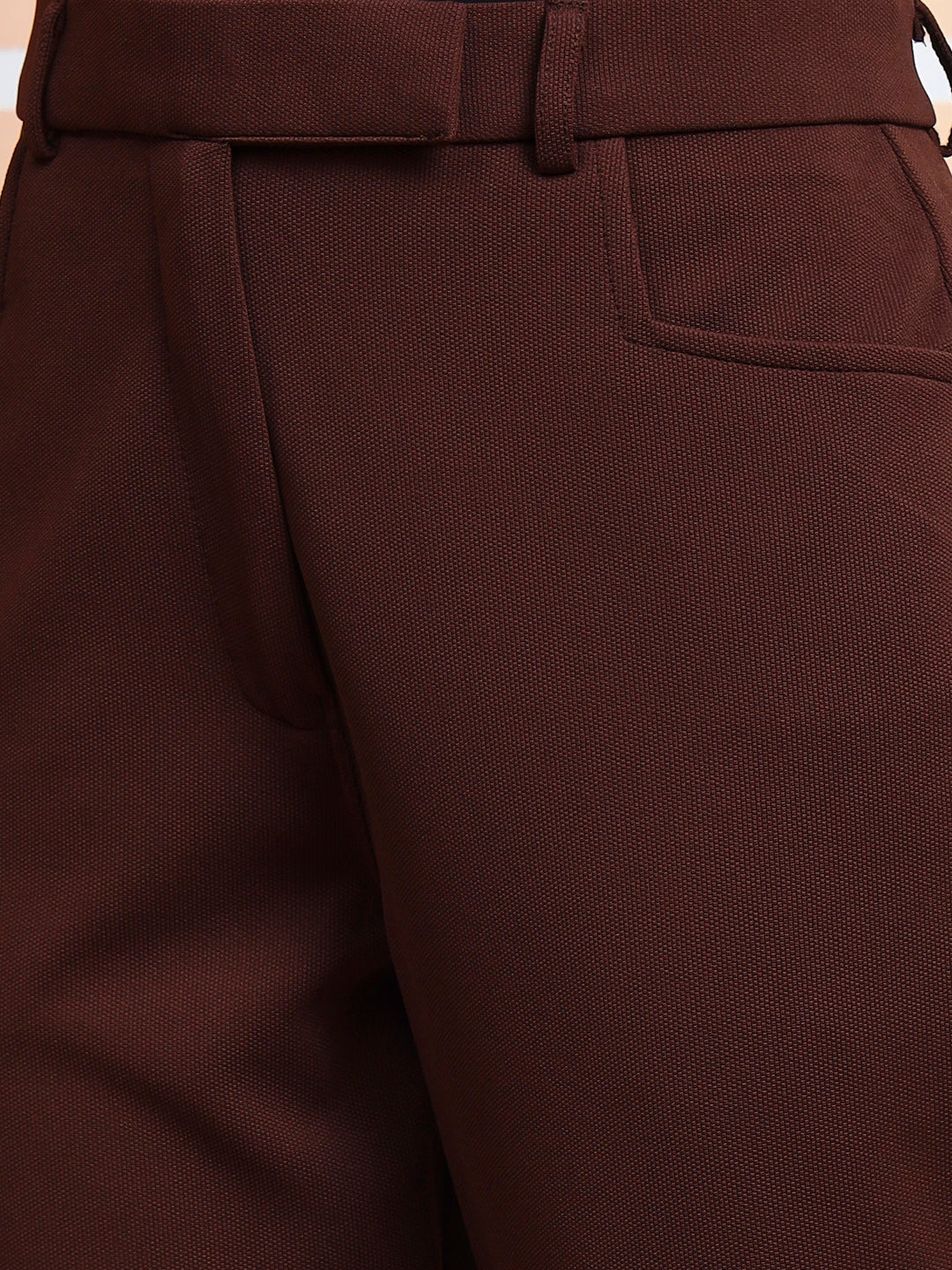 womens work straight high rise wrinkle free formal beige trousers