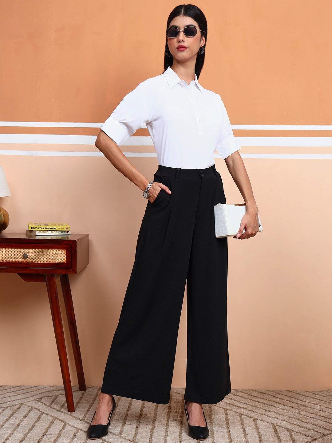 women flared fit trousers copy 1