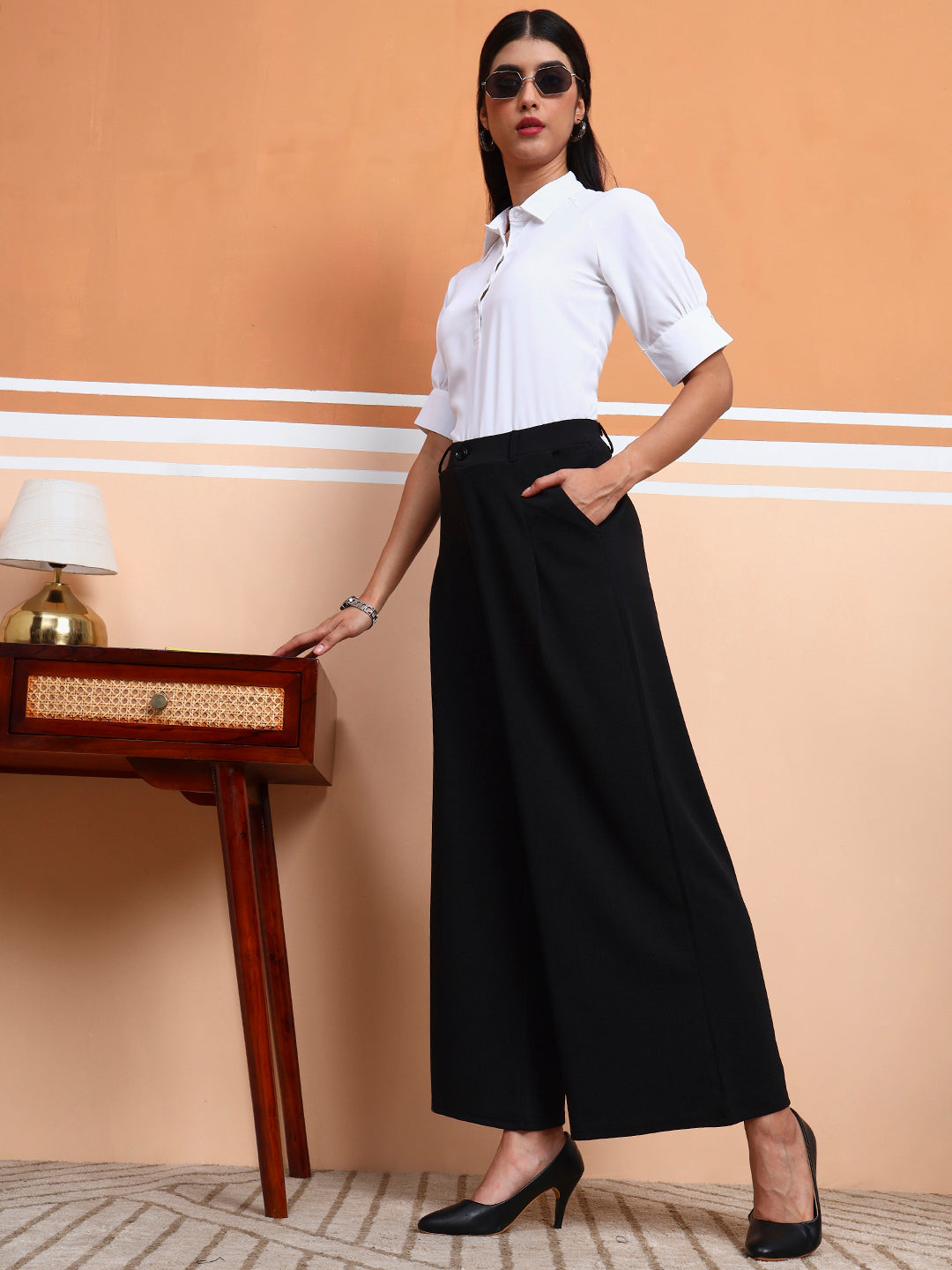 women flared fit trousers copy 1