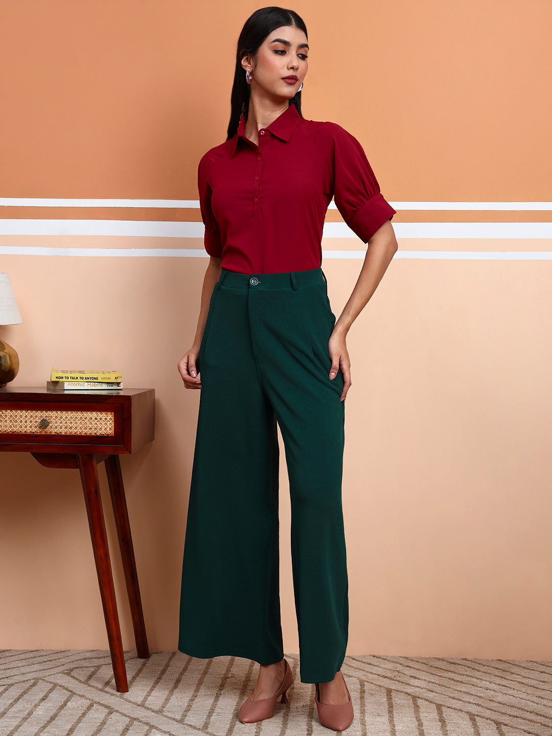 women flared fit trousers copy 1