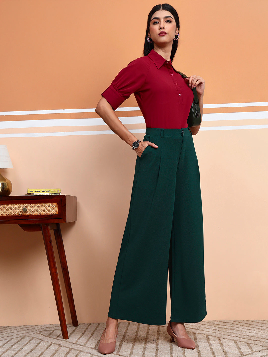 women flared fit trousers copy 1
