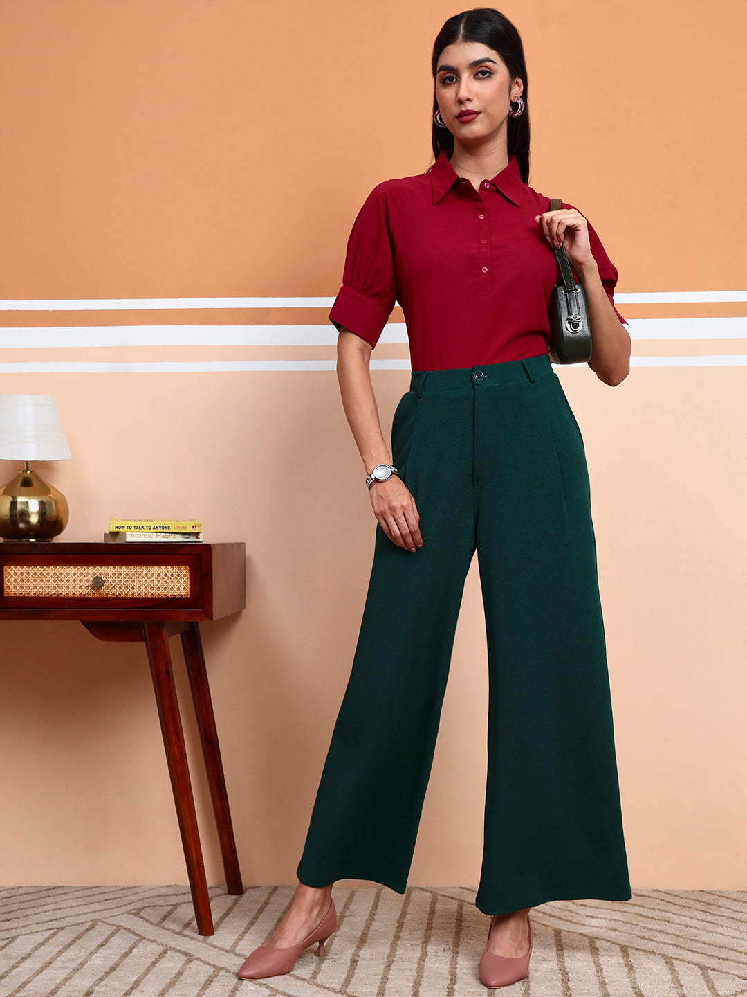 women flared fit trousers copy 1