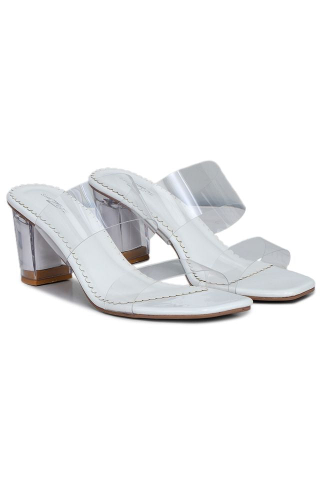 Shezone - Fashion Open Back Sandal 3 inches Block Heels