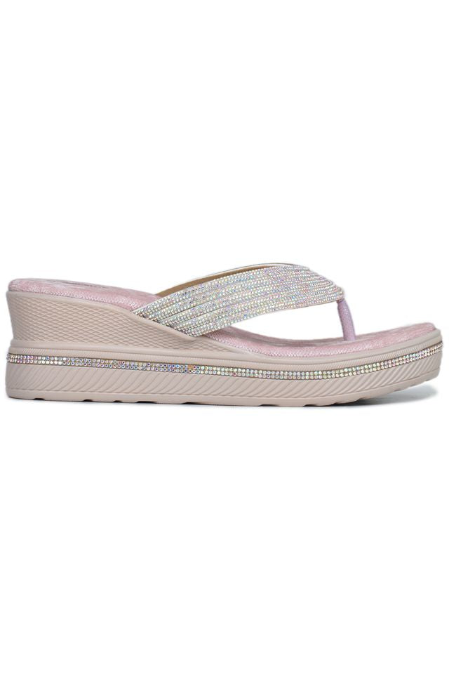 Fashion Open Back Sandal 2 inches Wedge Heels
