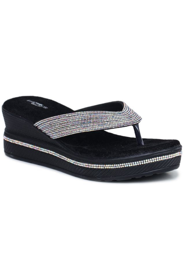 Fashion Open Back Sandal 2 inches Wedge Heels