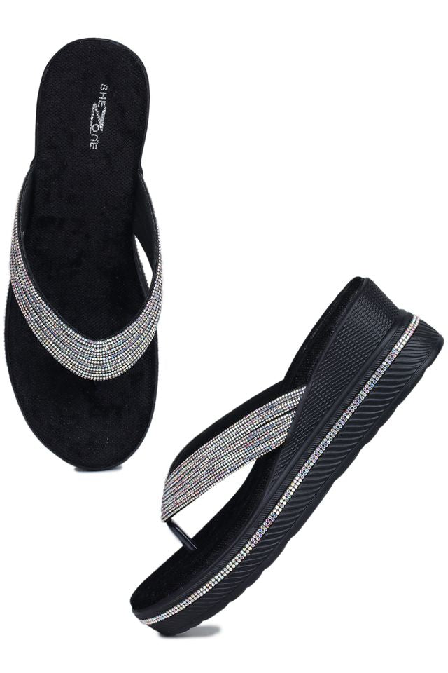 Fashion Open Back Sandal 2 inches Wedge Heels