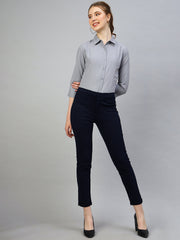 fithub spread collar opaque regular fit formal shirt