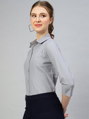 fithub spread collar opaque regular fit formal shirt