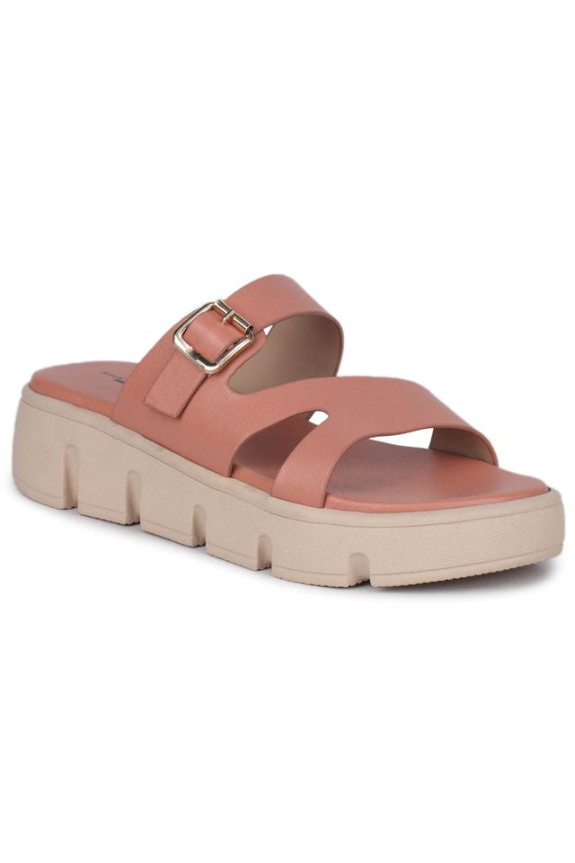 Casual Fashion Open Back Sandal 1 inch Platform Heels