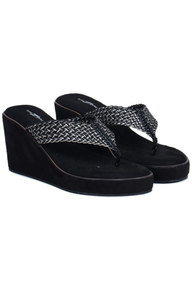 Shezone - Fashion Open Back Sandal 3 inches Wedge Heels