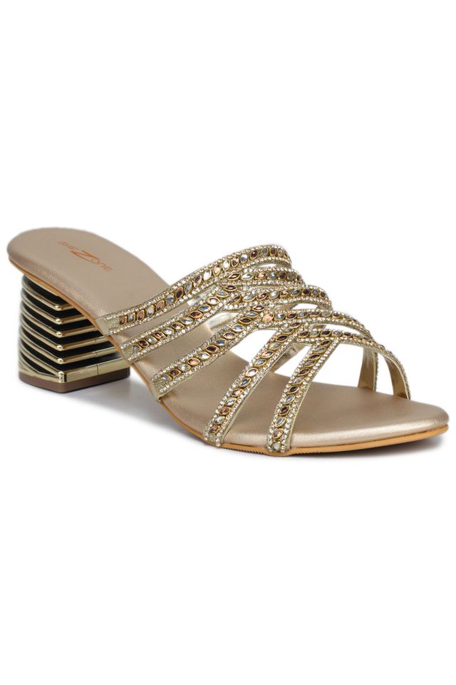Fashion Open Back Sandal 2 inches Block Heels