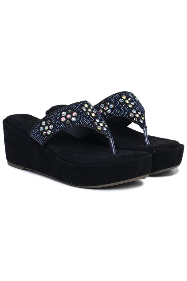 Fashion Open Back Sandal 2 inches Wedge Heels
