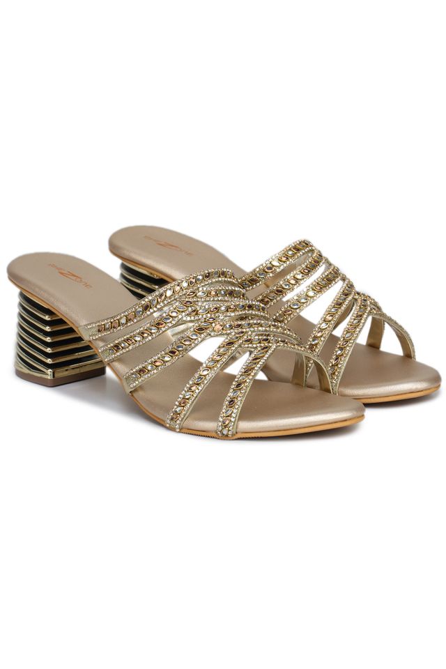 Fashion Open Back Sandal 2 inches Block Heels