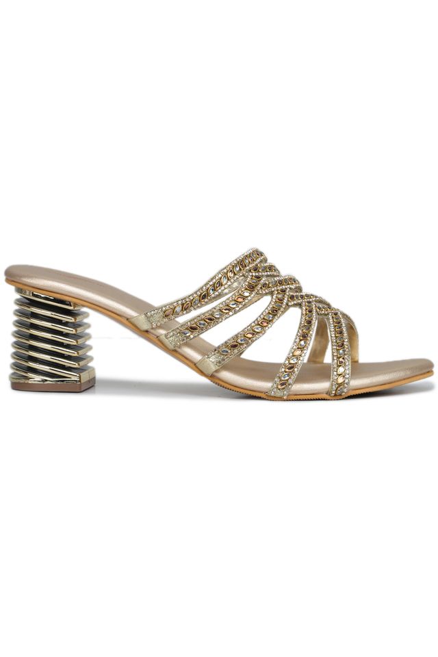 Fashion Open Back Sandal 2 inches Block Heels